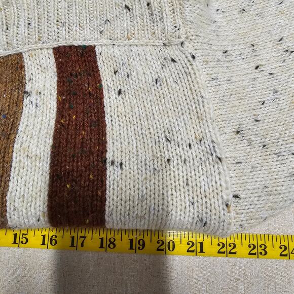 Vtg 90s Lizsport Womens Sz P Knit Boat Neck Pullover Striped‎ Sweater Wool Blend - Picture 6 of 6